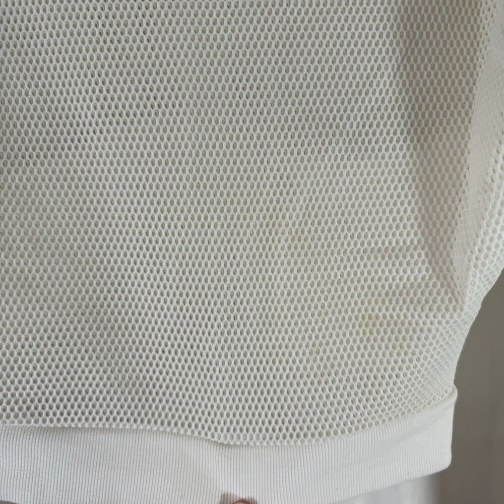 Stella McCartney ADIDAS Jacket Women's XS White Cropped Full Zip Breathable - Picture 10 of 10
